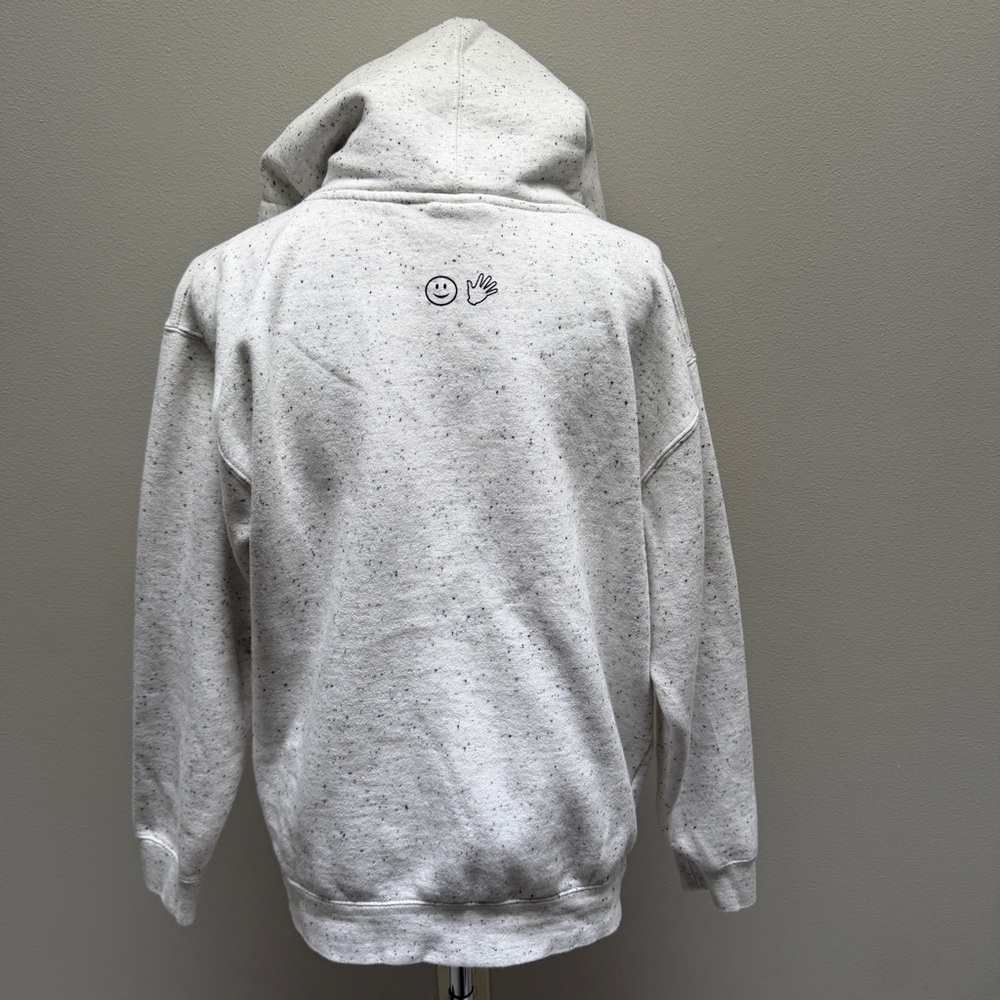 Glossier Light Gray Speckled Hoodie - Picture 3 of 7